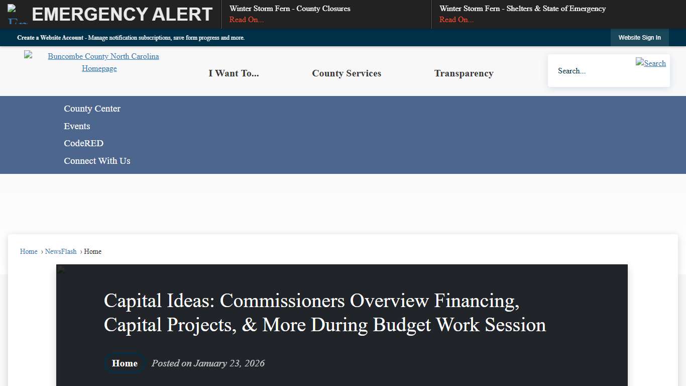 Capital Ideas: Commissioners Overview Financing, Capital Projects, & More During Budget Work Session • Buncombe County, NC